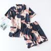 Women's Summer Short Sleeve Pajama Set - Loose Fit, Plus Size, Two-Piece with Shorts