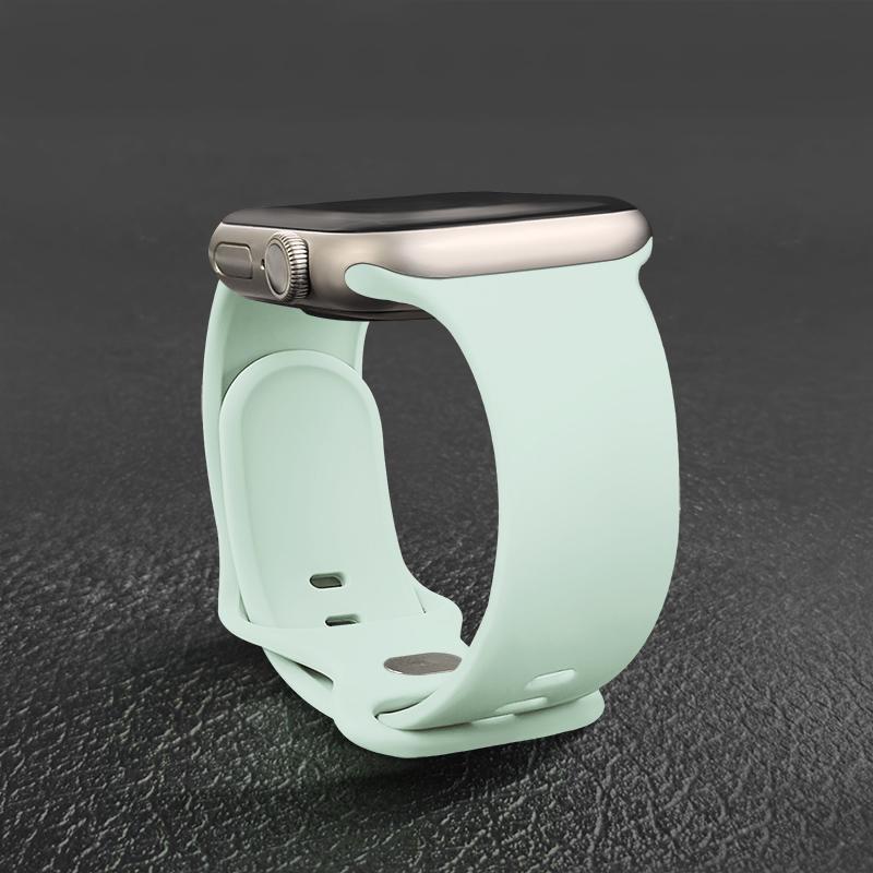 Sport Silicone Strap For Apple Watch Bands 44mm 46mm 42mm 45mm 41mm 49 40mm Correa Bracelet iWatch series 10 11 9 8 7 ultra 3 SE