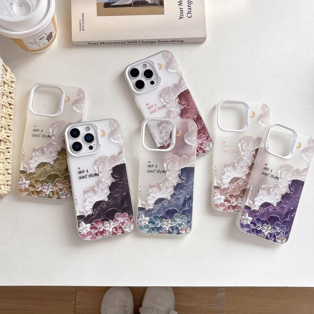 Oil Painting Clouds Soft Phone Case for iPhone 17 Pro Max/15/14/13 - Hot Seller for Women