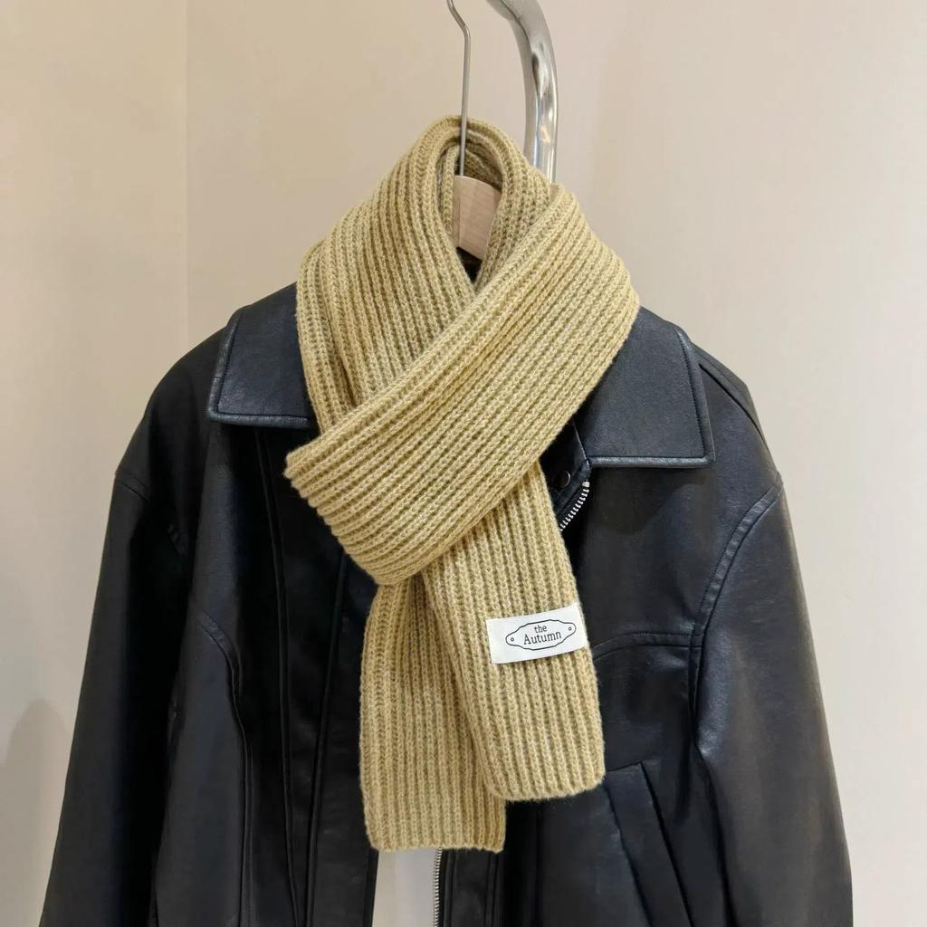 Winter Scarf for Men and Women Same Style  Solid Color  Striped Soft Knitted  Versatile  Fashionable  Simple  Versatile  Warm Scarf