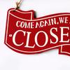 Double-sided Open/Closed License Plate Store Wall Decor Restrooms Tin Sign Vintage Road Guide Metal Sign Painting Plaques Poster