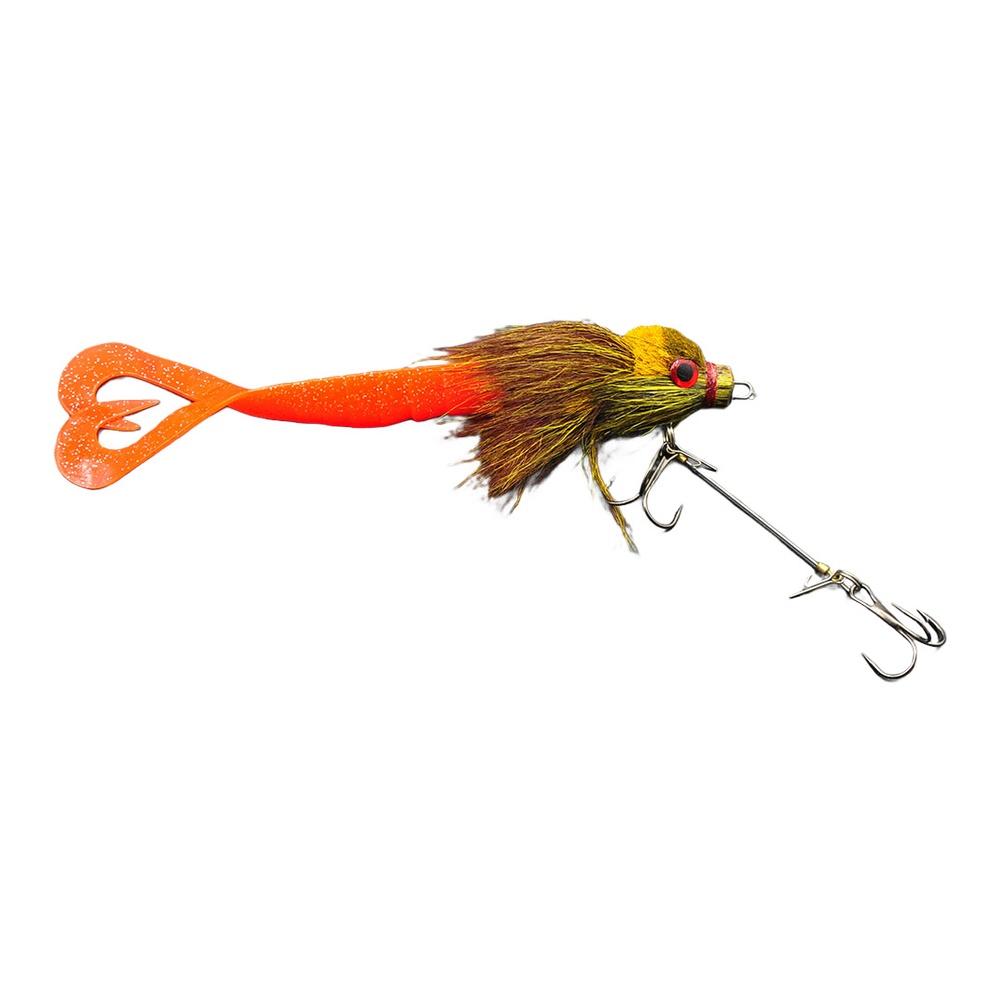 

Вигнутий дизайн з двома хвостами Багатосуглобова приманка для рибалок червоний/помаранчевий