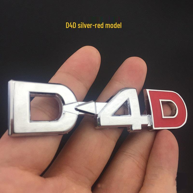 Toyota D-4D Car Mod Metal Badge for Prado, Highlander, and Land Cruiser