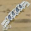 Natural Rhodonite Gemstone 925 Silver Chain Adjustable Bracelet For Girls