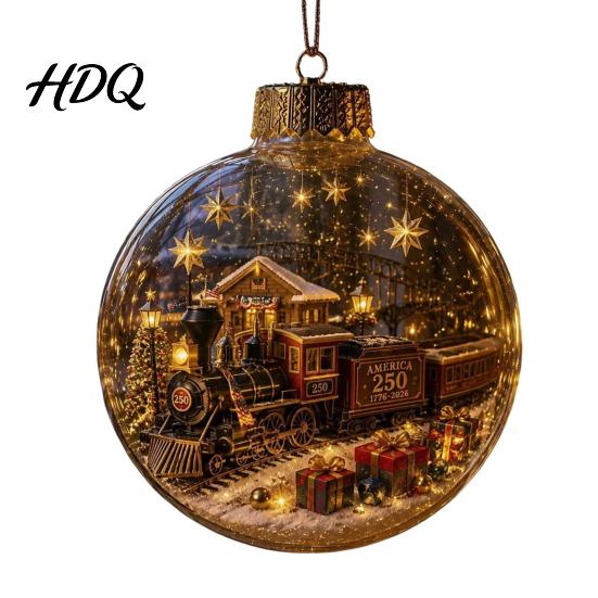 Decorative Ornaments for Home Glowing Christmas Story Ornament Mini Holiday Scene In Ball Light Up Hanging Baubles Clear Plastic Ball Xmas