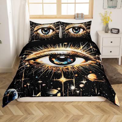 Evil Eyes Duvet Cover Sets For Teens Adults Exotic Bohemian Quilt Covers Bedroom Decor 2 Pillowcases 1 Duvet Cover No Comforter