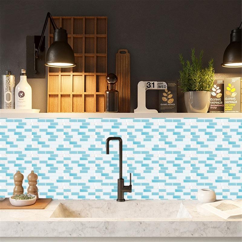 New Waterproof Marble Rock Crystal Tile Stickers Self-adhesive Wear-resistant Floor Stickers Home Kitchen Decoration