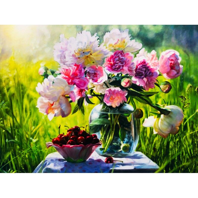 Neue 5D DIY Diamant Malerei Frische Blumen Diamant Stickerei Landschaft Kreuz Stich Volle Runde Bohrer Handwerk Wohnkultur Geschenk