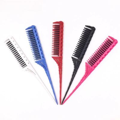 Professional Tip Tail Hair Comb Salon Barber Hairdressing Hair Comb 3-Row Teeth Detangling Comb Salon Tools Barber Accessories