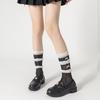 Female Summer Thin Double Layer Pile Pile Pleats Sweet Candy Color In The Tube Socks
