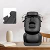 Creative Moai Statue Phone Holder Ornament Glasses Stand Holder Unique Design Display Gift for Home Decoration