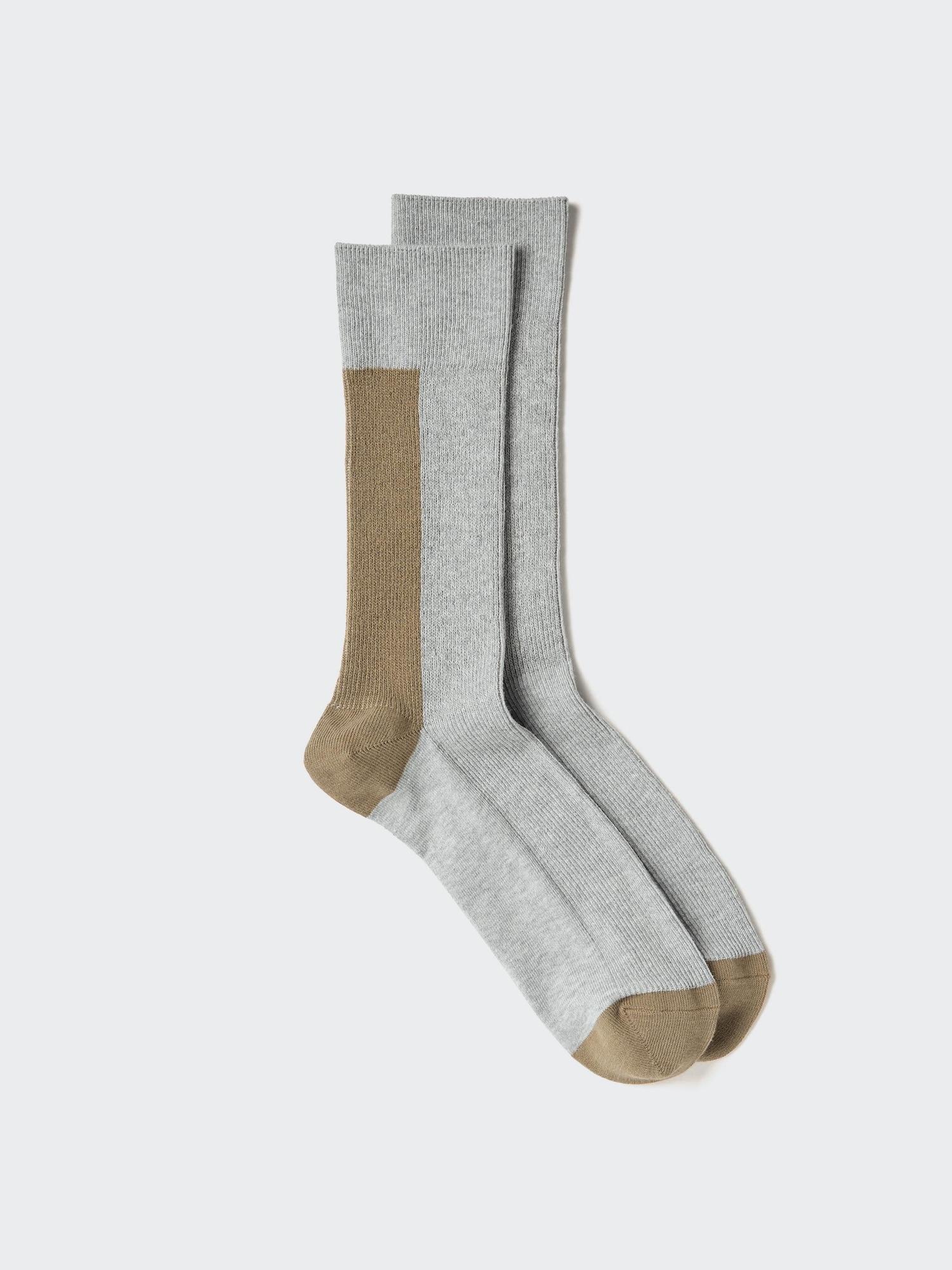 Носки Uniqlo Цветной блок A 03 GRAY/MEN 26cm
