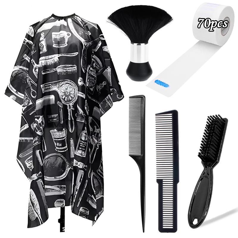 Professionelle Friseursalon Werkzeuge Haarschnitt Kämme Friseurschürze Nackenschutzstreifen Staubwedel Haar Schönheitszubehör Salon