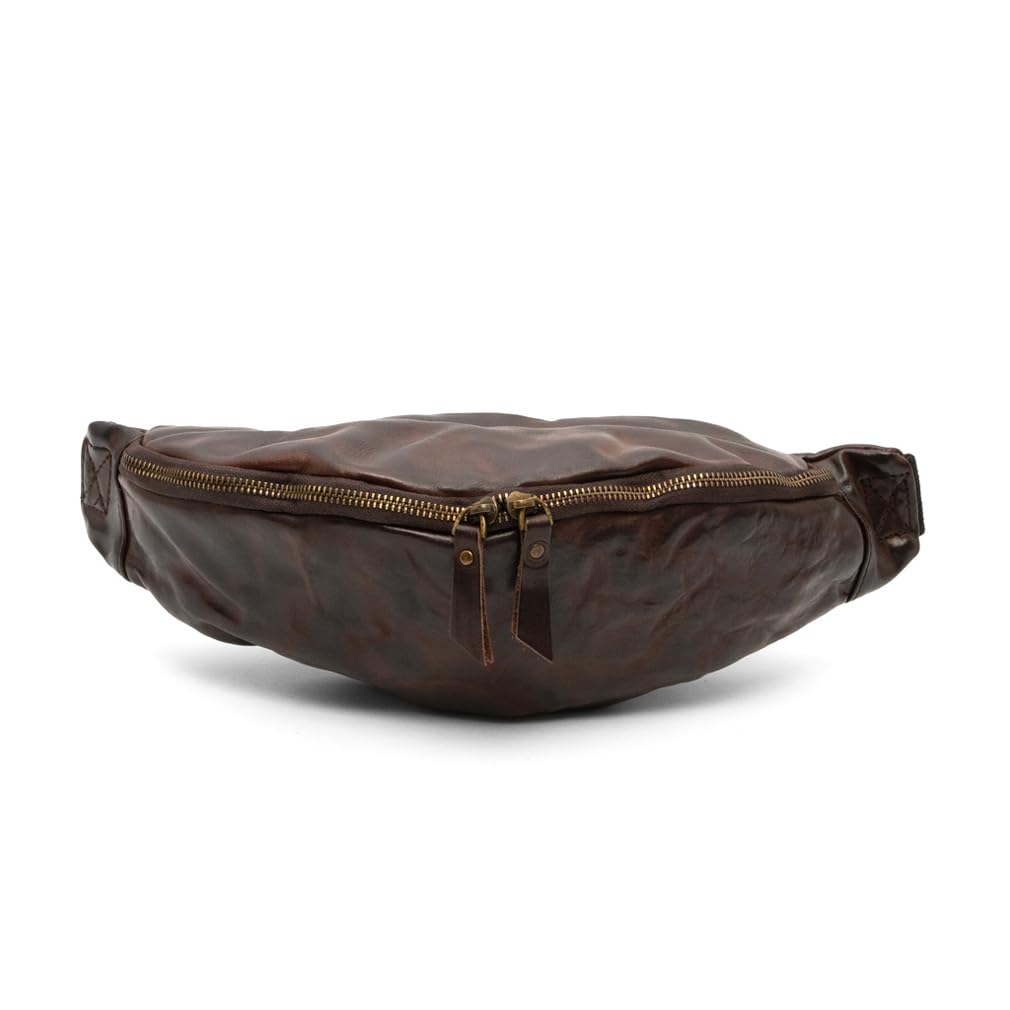 VITAFELICE Men's Vintage Leather 2-Way Body Bag (nsb-30376n) (Chocolate)
