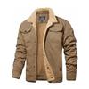 Men Autumnwinter Retro Plush Jacket Thickened Windproof Loose Comfortable Warm Fashionable Street Style Casual Work Jacket