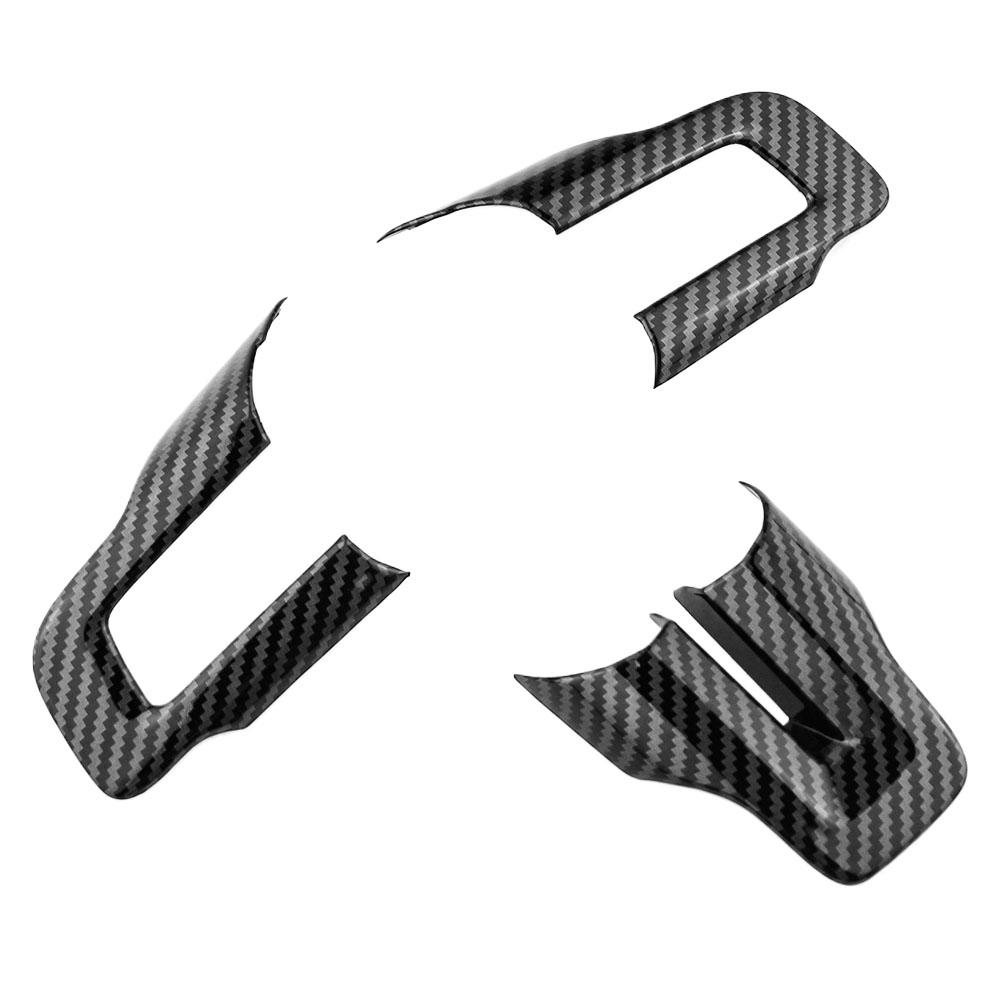 

For Ford Mustang 2016 2017 2018 Steering Wheel Panel Trim Cover Decoration Sticker Car Interior Accessories imitation carbon
