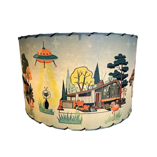 Yousheng Drum Lamp Shade Vintage Style Lamp Shade Lamp Cover Replacement Western Lampshade for Floor Lamps Table Lamps