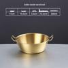 Juego de Cuenco para Vino de Arroz y Plato para Aperitivos de Acero Inoxidable con Doble Asa Estilo Coreano