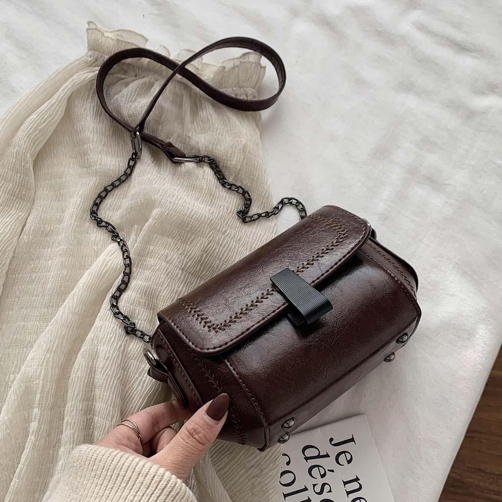 

Fashion Women Shoulders Retro Handbag Purse Mobile Phone Shopping Bag 18.5cmx8.5cmx12cm кофейный