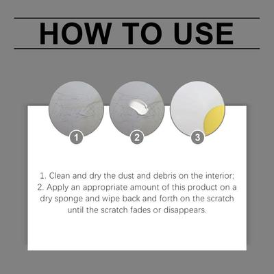 Dashboard Restore  Remove Wax 100g Car Interior Repair Kit UV Protection for Vehicle Care