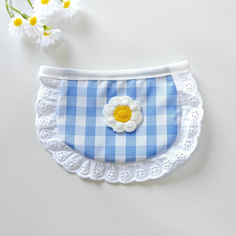 

Бандана для собаки Милая Модная Клетчатый узор Смайлик Маленькие собаки Слюнявчики Для бишона Тедди Померанского шпица Розовая as the picture