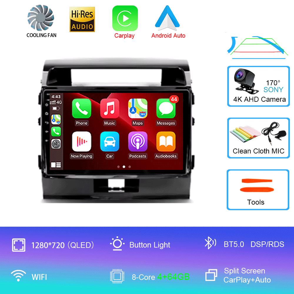 10.1 Inch Android For Toyota Land Cruiser 200 2007 - 2015   Car Radio Multimedia Player Navigation GPS Wireless Carplay DSP Wifi