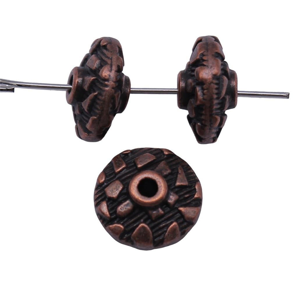 Multi Color Flower Edge Spacer Beads Metal Charms For Jewelry Making Accessories