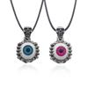 Gothic Eye Skull Necklace, Punk Eye Pendant Titanium Steel, Unique Personality Pendant