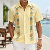 Fashion Casual Holiday Beach Shirt 3D Simple Ethnic Pattern T-shirt Retro Short Sleeve Street Vacation Outdoor Men's and Women's Shirt