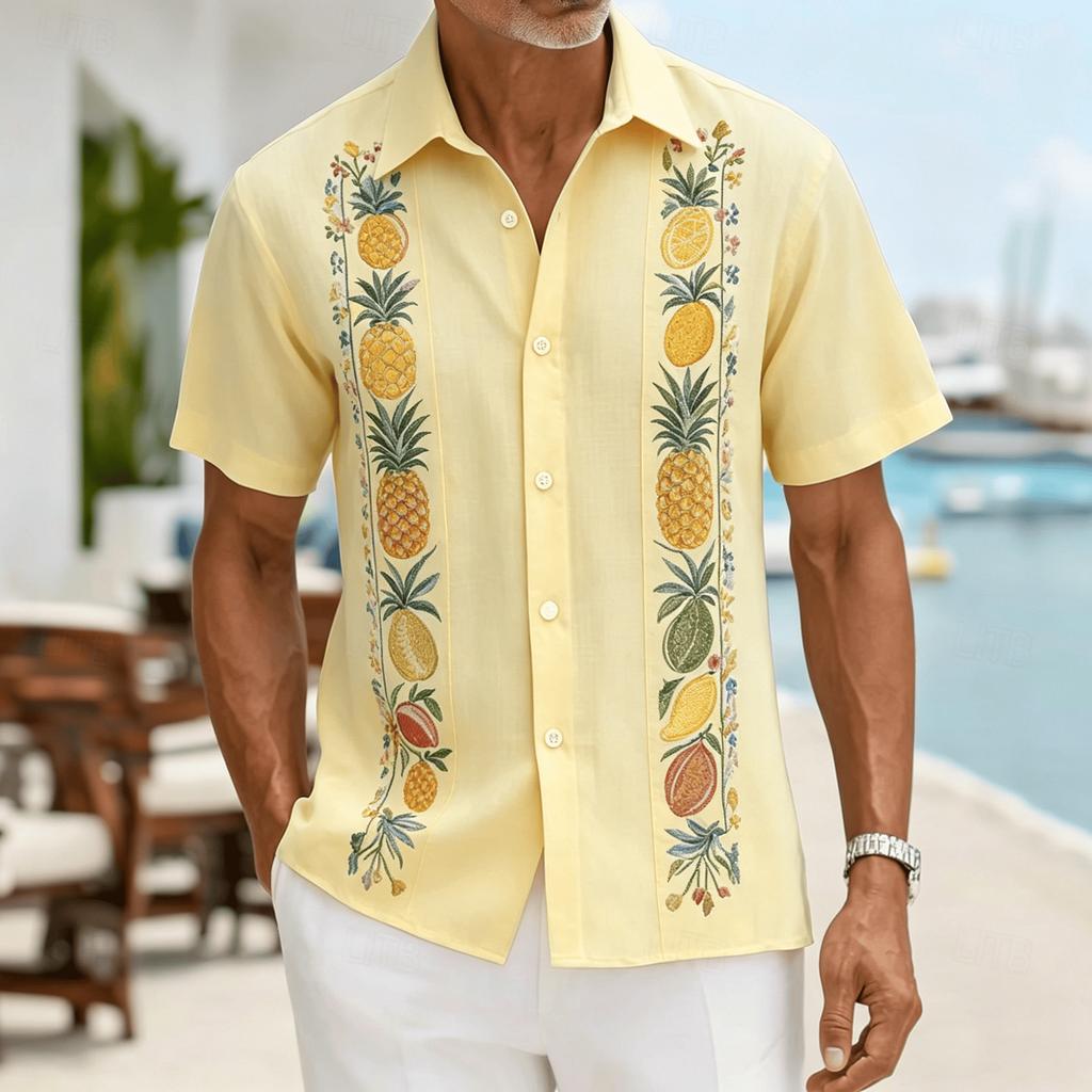 Fashion Casual Holiday Beach Shirt 3D Simple Ethnic Pattern T-shirt Retro Short Sleeve Street Vacation Outdoor Men's and Women's Shirt