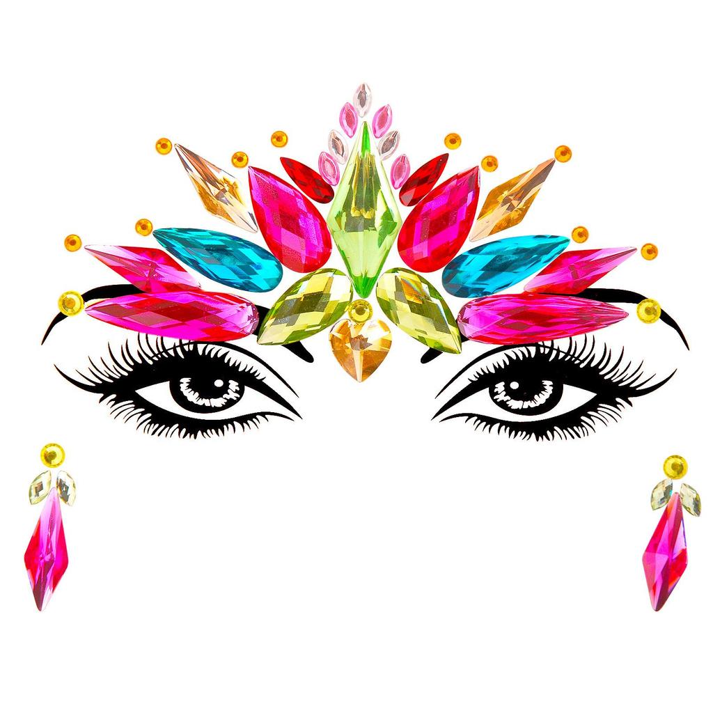 Crystal Tattoo Sticker Glitter Eyeliner Eyebrow Makeup Face Eyes Diamond Temporary Tattoo Rock Rhinestone 3D Eyeliner Stickers