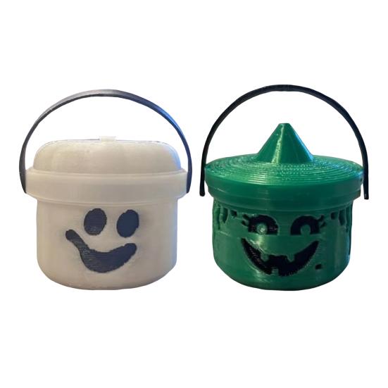 

Ведро для тыквы на Хэллоуин Миниатюрный дизайн Тыква Оранжевое ведро Мини-контейнеры для хранения Праздничное украшение на Хэллоуин B