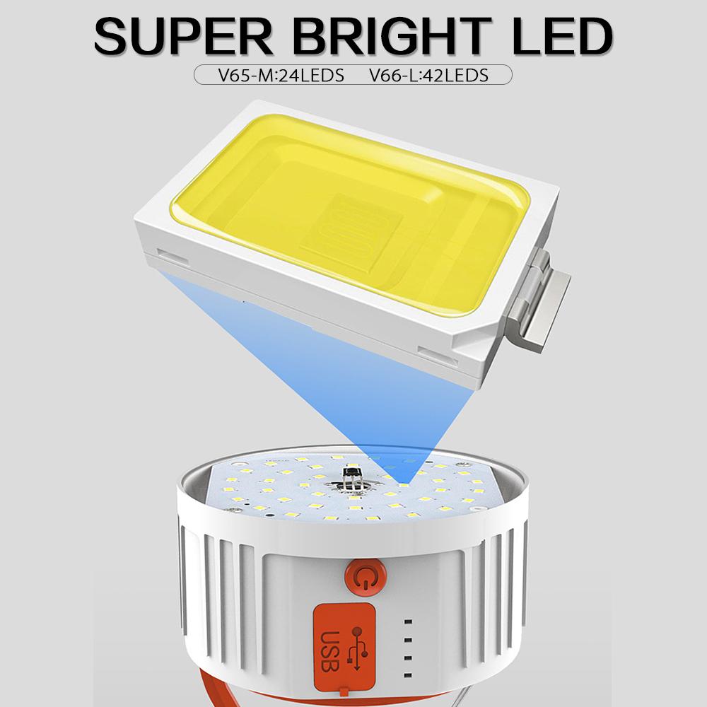 Portable Lanterns 280W Remote Control Solar LED Lantern For Outdoor Camping Tent Lamp Emergency Light USB Rechargeable Bulb