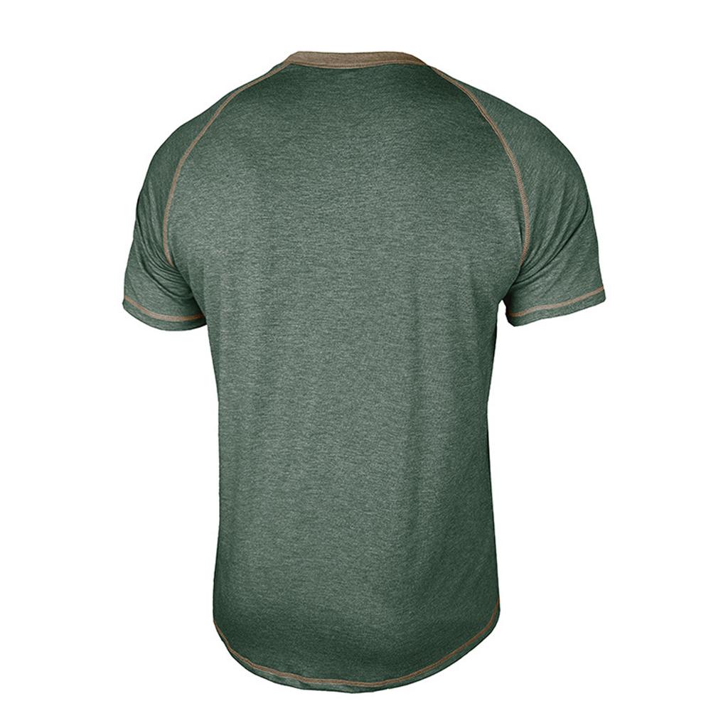 Men’s Short Sleeve Crew Neck Raglan T-Shirt Casual Basic Athletic Fit Soft Cotton Top for Daily Wear