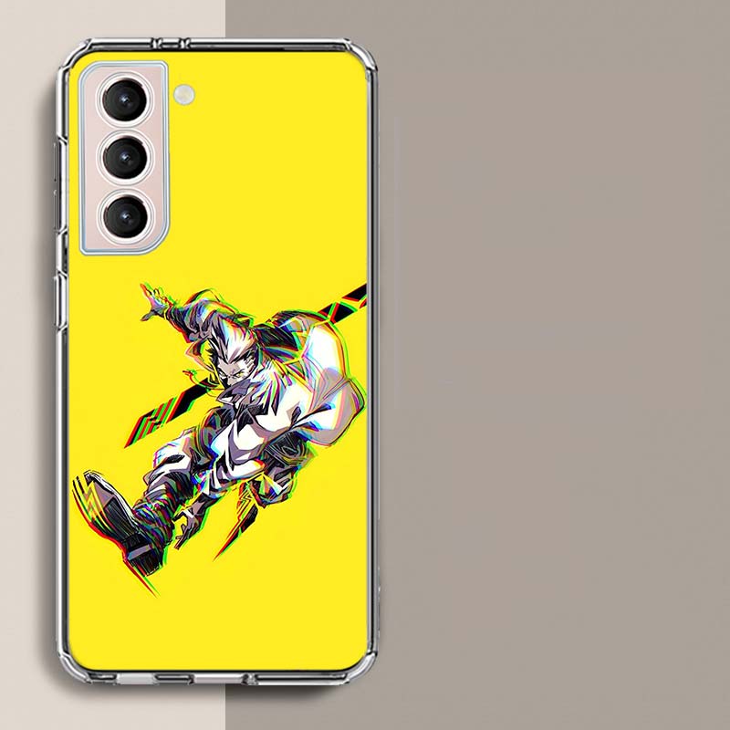E-Edgerunners Cartoon C-Cyberpunk Phone Case For Samsung Galaxy S25 Edge S24 S23 FE S21 S20 S10 Plus S22 S26 Ultra Cover Clear C