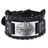 Qinuo Vintage European and American Genuine Leather Bracelet - Classic Simple Design.