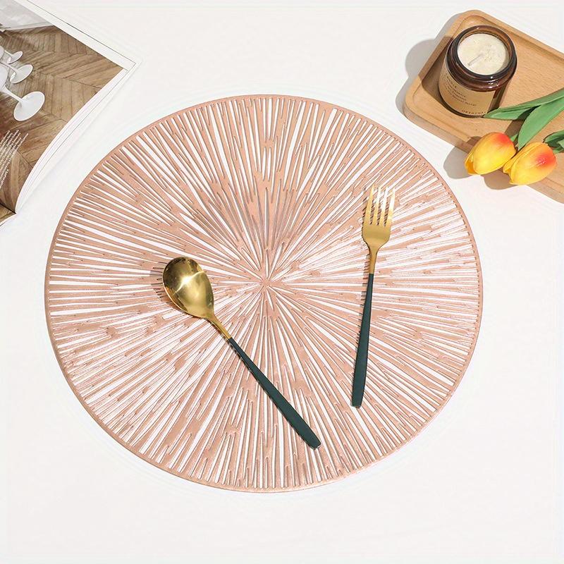 1PC Round Placemats Dining Table Mats Kitchen Hollow Out End Table Decoration Mat