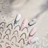 Lace French Nail Art Stickers 3D Thin and Tough Ballet- Nail Decorations Stickers Colors French Bow Love Adhesive Decals