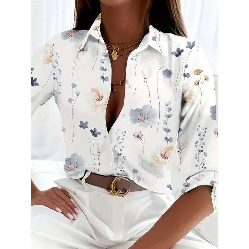 Hot Ladies Shirt 3D Print Long Sleeve Loose Shirts Hawaiian Shirts Fashion and Casual Character Size Comfortable Fabric