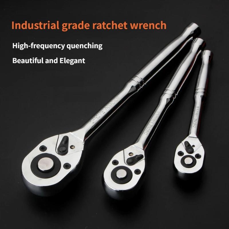 3Pcs Professional Ratcheting Wrench Tool 1/2 3/8 1/4 Inch Perfect For Mechanics And Home Improvement Tasks