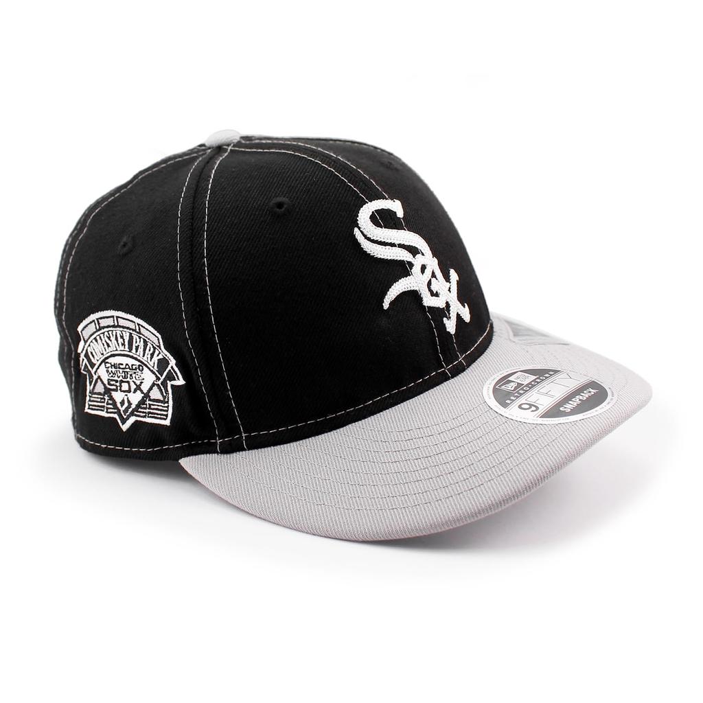 New Era Cap RC9FIFTY Chicago White Sox MLB COMISKEY PARK RETRO CROWN SNAPBACK CAP BLACK CHICAGO WHITE SOX 950 Hat Retro Crown [Used]