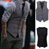 Men's Fashion Slim Fit Button Pocket V Neck Vest Sleeveless Top Shirt Blouse