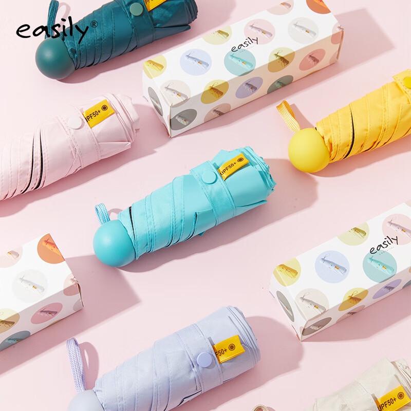 Easily Ultralight 5-Fold Automatic Capsule Sun Rain Umbrella