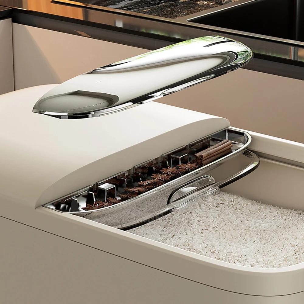 5/10KG Rice Storage Box Grain Sealed Jar Insect Proof Moisture Proof with Sliding Cover Rice Containers Kitchen Rice Storage Box