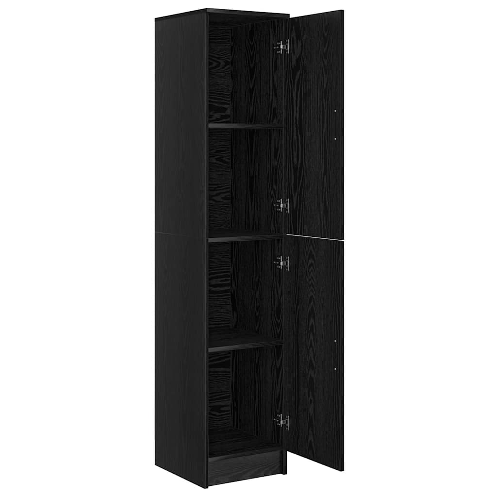 Highboard In Black Oak Look 35 X 39 X 168 Cm