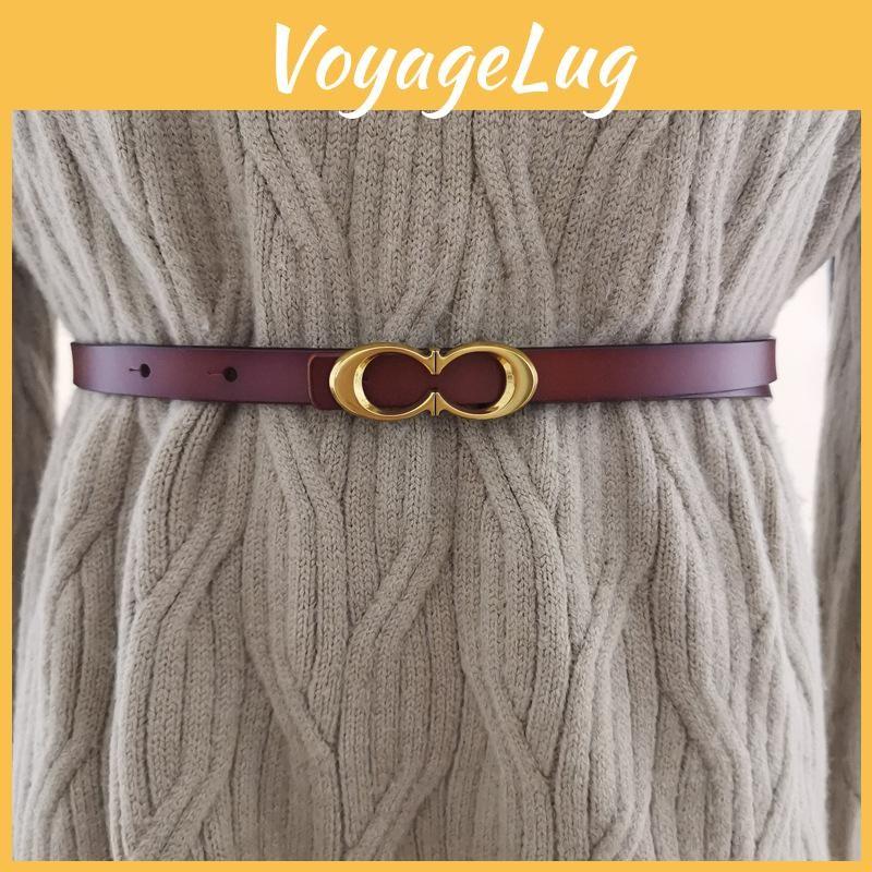 Women Slim Leather Waist Belt With Alloy Pin Buckle For Trendy Outfits Daily