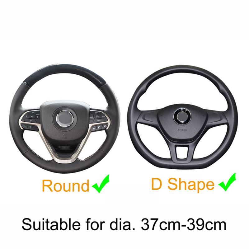 Univerzální potah na volant do auta Protiskluzový Kulatý/D tvar Celoroční Prodyšný 38mm Potah na volant pro automobily Muži Ženy