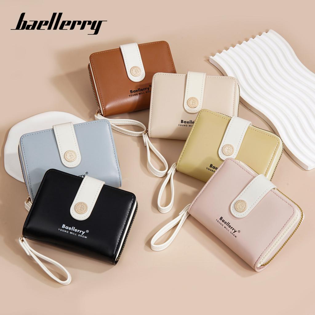 New women's wallet short women's high-end wallet ins women's contrasting color zipper wallet women's pu small wallet women