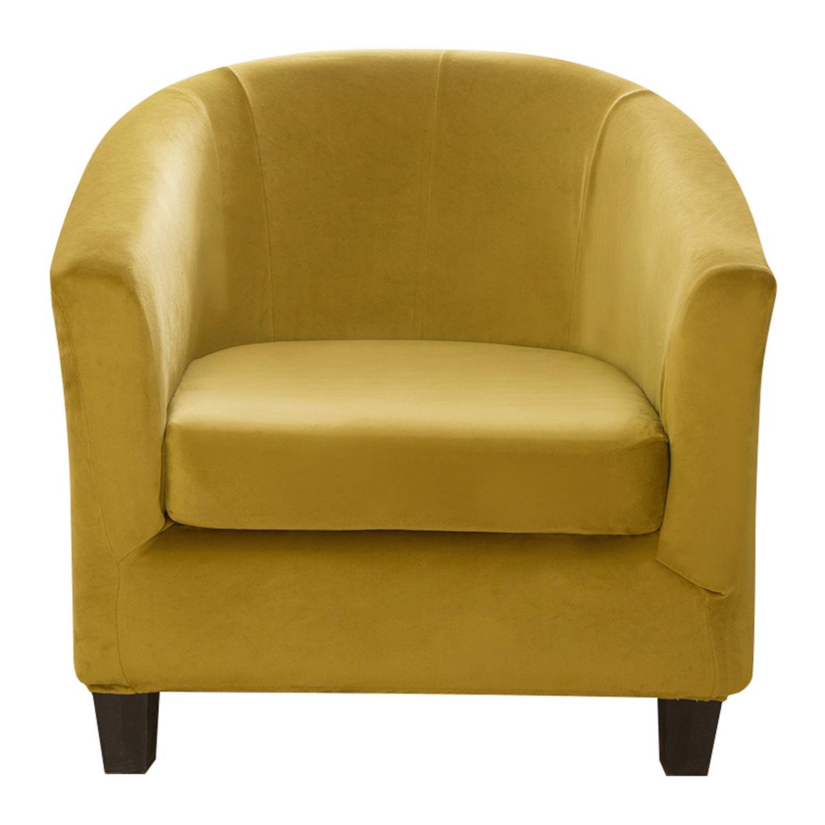 

Чехол на кресло-ванну Velvet Tub Chair Slip Covers Pub Club Sofa Fitted Single Chair Covers Accent Chair Protector Stretch Barrel Chair Slipcases имбирный
