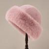 Windproof Winter Hat Imitation Mink Hair Bucket Hat New Ear Protection Cap